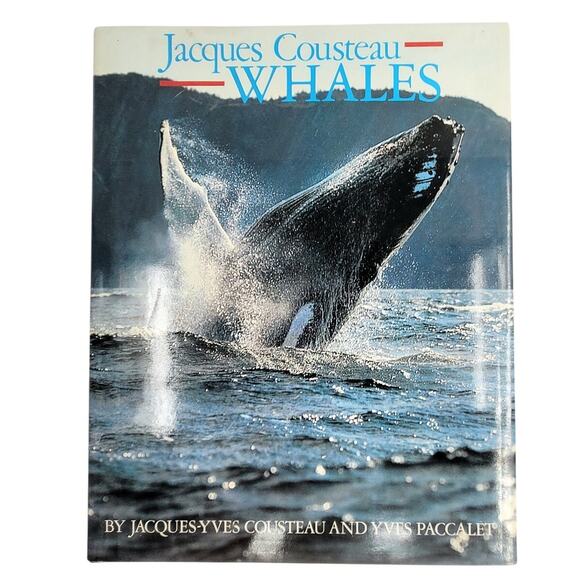 Jacques Cousteau Whales 1986 Hardcover Marine‎ Ocean Life Book Wildlife Photos - Picture 1 of 11